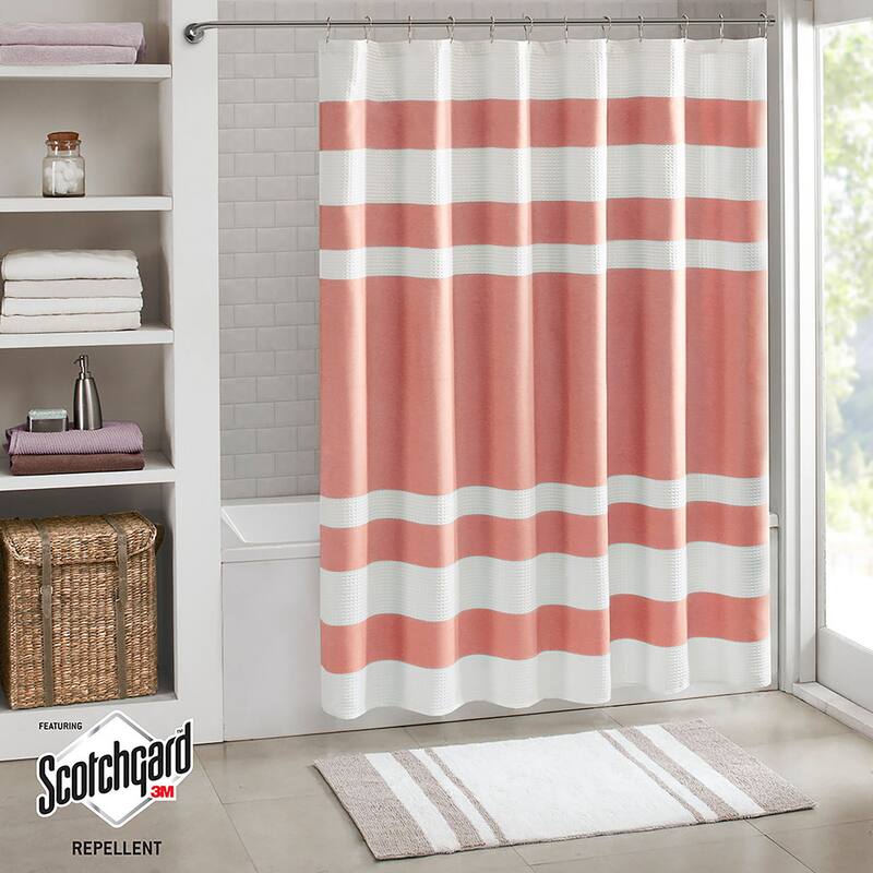 Porch & Den Niantic Shower Curtain - 72x72" - Coral