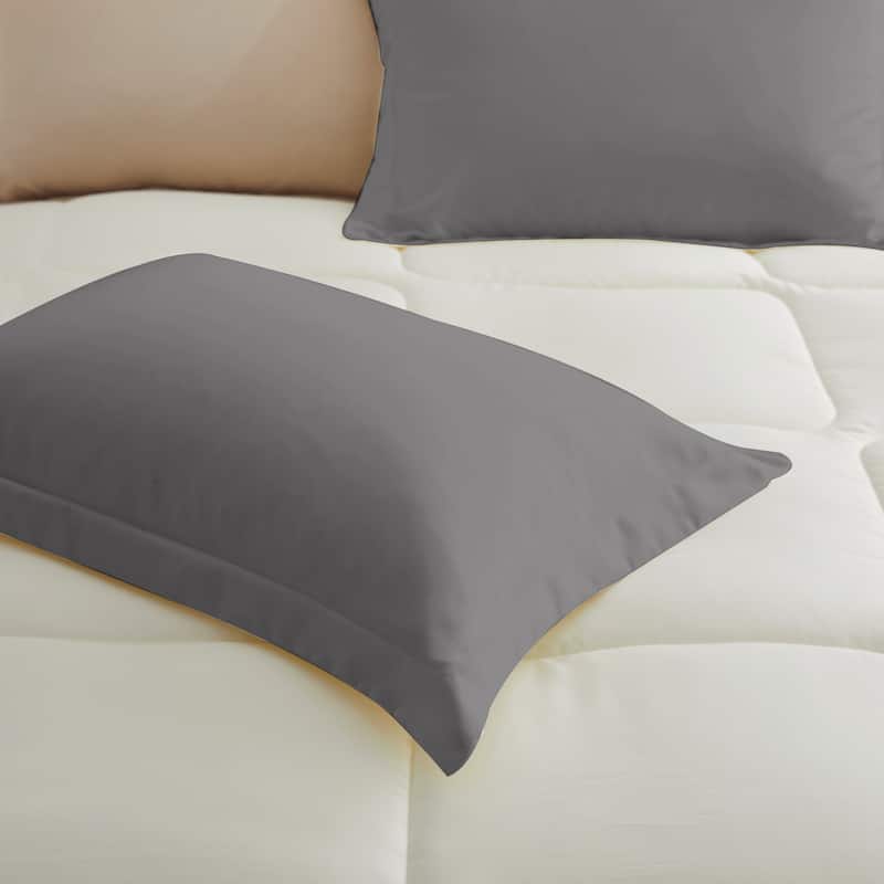 3 Piece All Season Silky Soft Satin Reversible Comforter Set