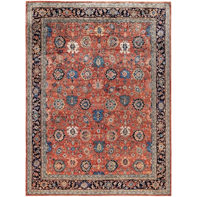 Serapi One-of-a-Kind Hand-Knotted Area Rug - Red - 9' 0" x 12' 0"