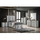 preview thumbnail 1 of 15, Furniture of America Sherri Modern 6-Piece Light Grey Solid Wood Kids Platform Bedroom Set with LED Twin