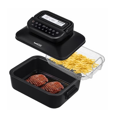 7 In 1 Smokeless Electric Indoor Grill with Air Fry,Roast,Bake