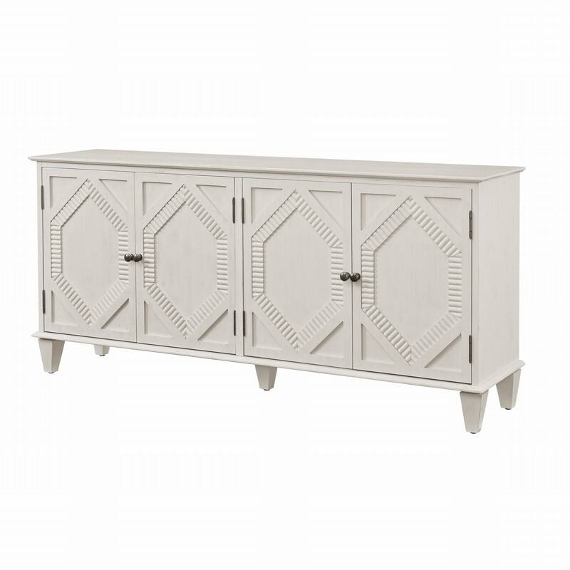Mid Century Modern Sideboard Buffet Cabinet with Solid Wood Legs for Storage and Display