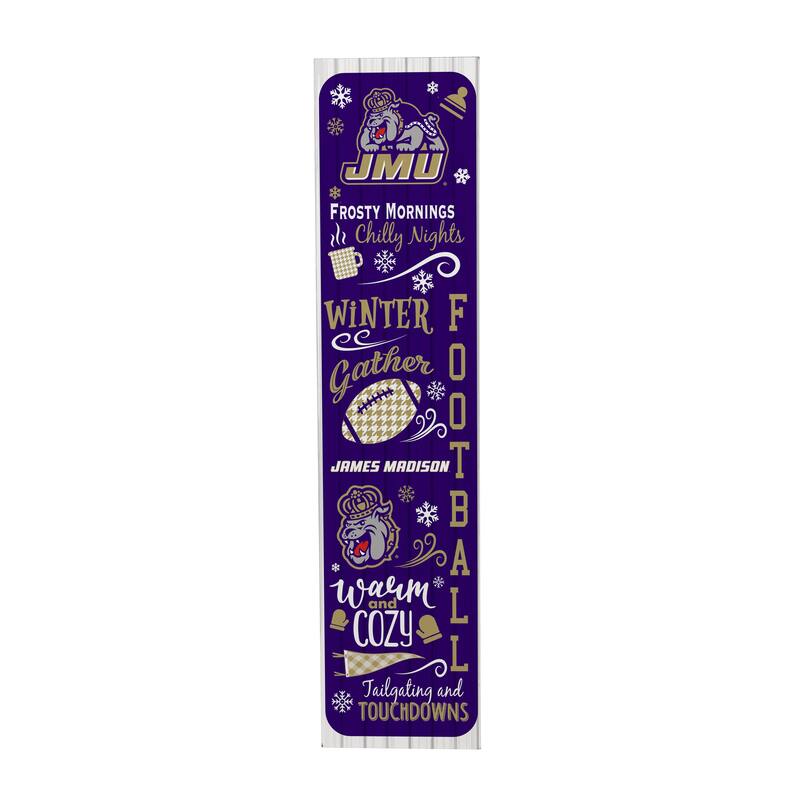 47" Double Sided Seasonal Porch Leaner, James Madison University - 47" x 11.25"