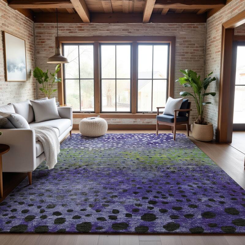 Premium Washable Super Soft Contemporary Ombre Mayfield Rug - Purple - 9' x 12'