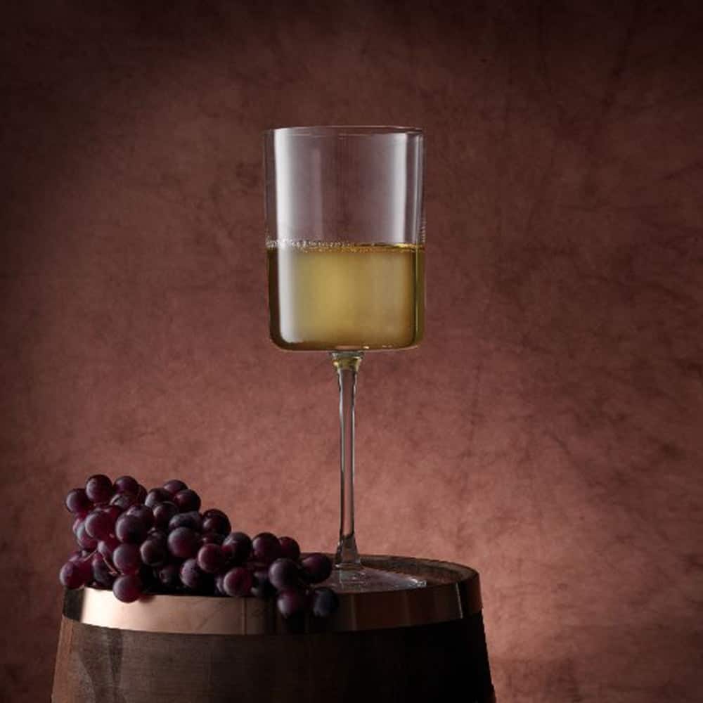 JoyJolt Claire European Crystal White Wine Glasses 11.4 oz, Set of 2 - 11.4 oz