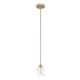 preview thumbnail 3 of 12, Hunter Xidane 1 Light Clear Glass Pendant or Semi-Flush Light - Kitchen Island, Dining Room, Entry - Glam, Contemporary