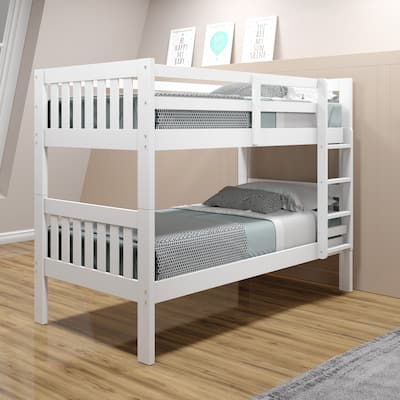 White Twin-over-Twin Mission Bunk Bed