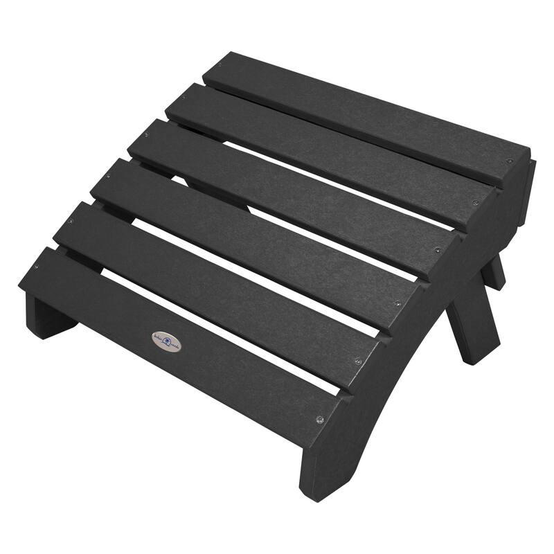 BAHIA VERDE OUTDOORS Folding Adirondack Ottoman - Black Sand
