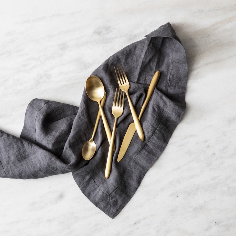 Fortessa Velo 18/10 Stainless Steel, 5PC Flatware Set (Service for 1), Silver