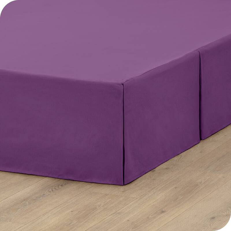 Bare Home Pleated Bed Skirt - 15-Inch Tailored Drop Easy Fit