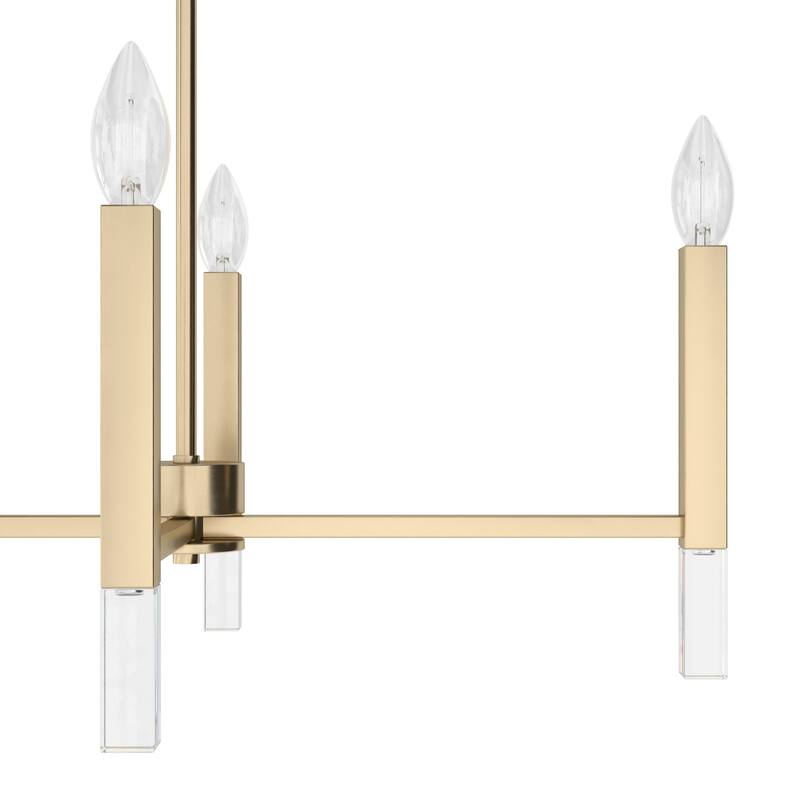 Hunter Sunjai Candle Chandelier - Entry, Kitchen Island, Dining Room, Living Room - Geometric, Glam, Contemporary