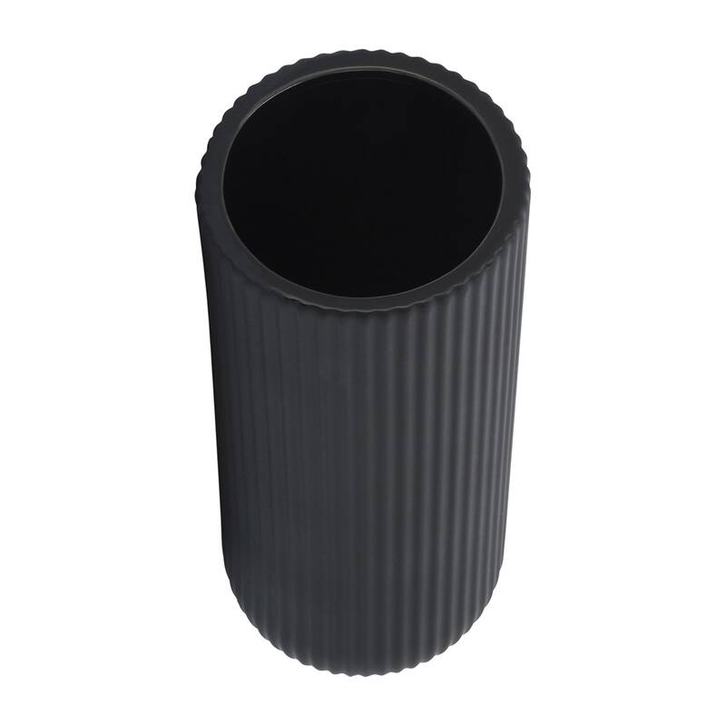Sagebrook Home Ceramic Ridged Vase Classic Decorative Vase for Home or Office Flower Display