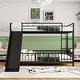 preview thumbnail 4 of 18, Full over Full Size Metal Bunk Bed with Slide and Guardrails,,Industrial Minimalist Metal Bed聽