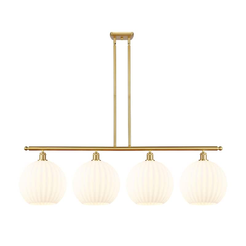 Innovations Lighting 516-4I-14-51-White Venetian-Indoor Pendant White - Satin Gold / White Venetian