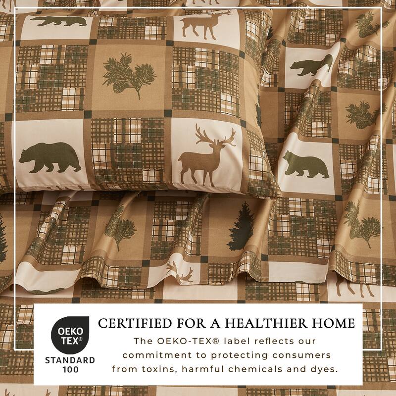 Linery & Co. Ultra-Soft Lodge-Inspired Brushed Microfiber Sheet Set