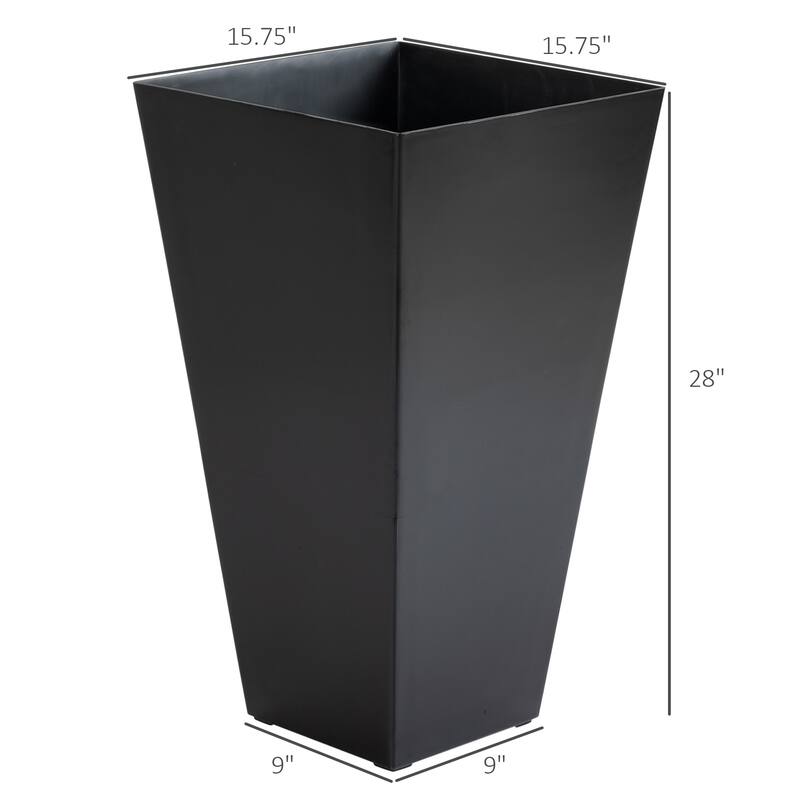 Matte Flower 3 Tapered Planter Set, UV Resistant, and Self-Draining