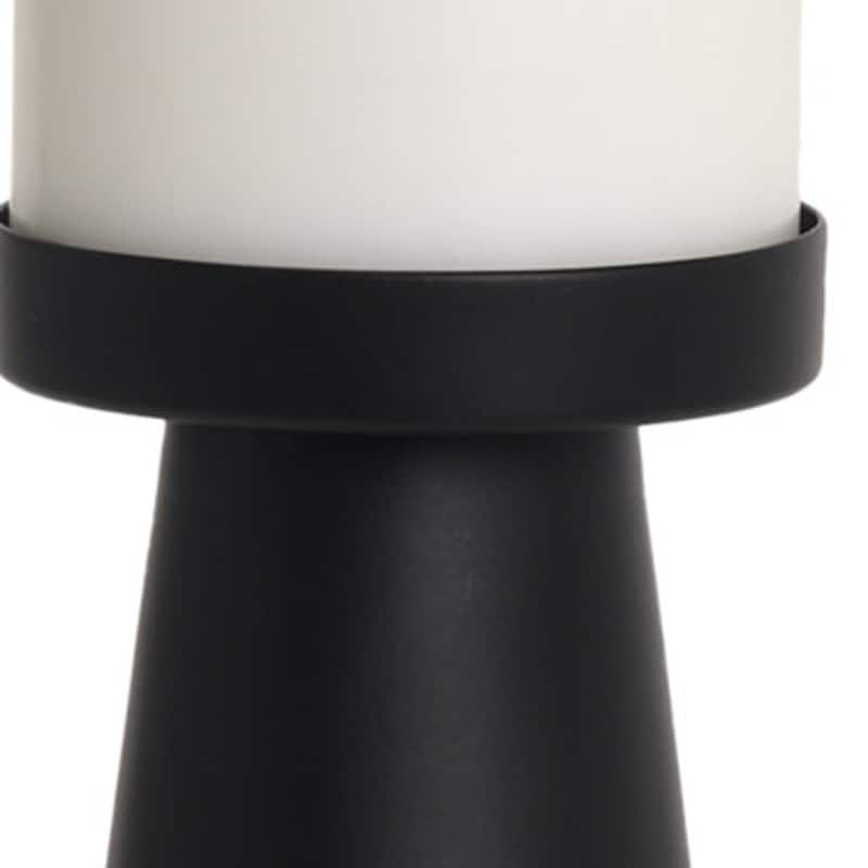 10" Black Metal Tabletop Pillar Candle Holder