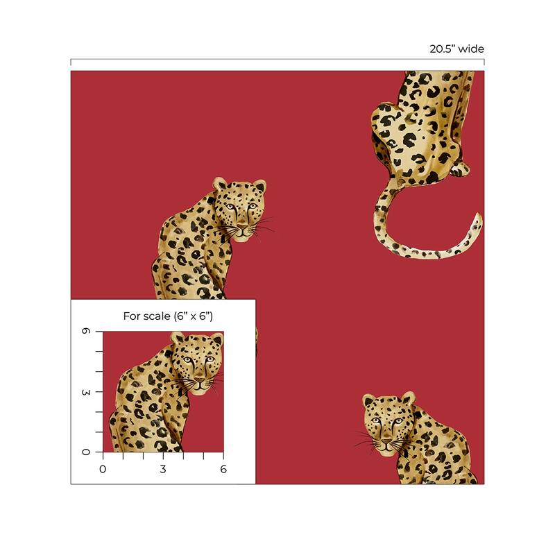 Daisy Bennett Designs Leopard King Peel and Stick Wallpaper