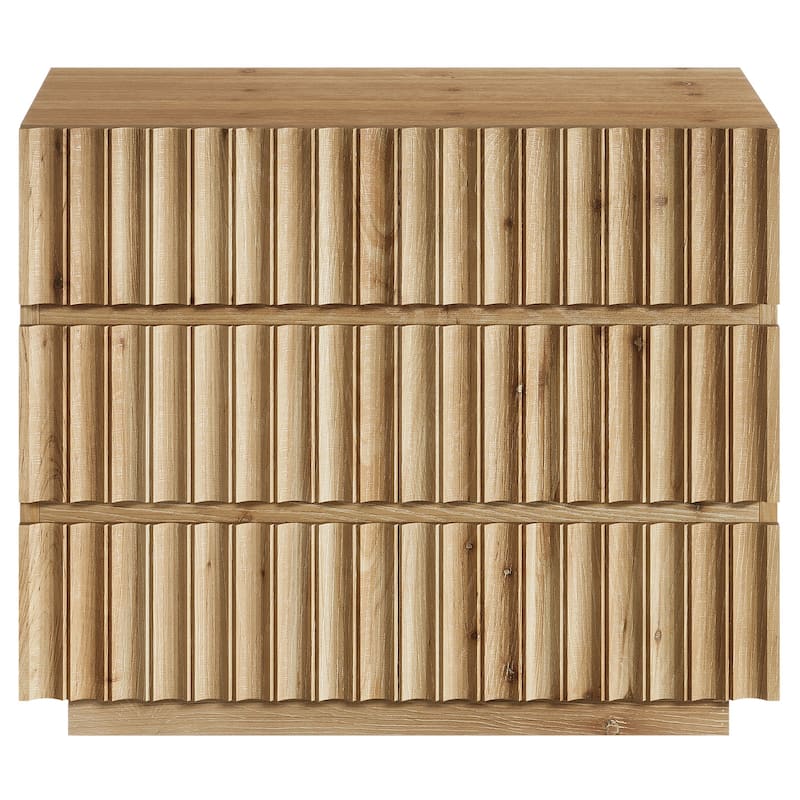 Oversized Solid Wood Nightstand with Drawers, 31.5" Night Stand Side Table Bedside Table End Table for Bedroom, Living Room