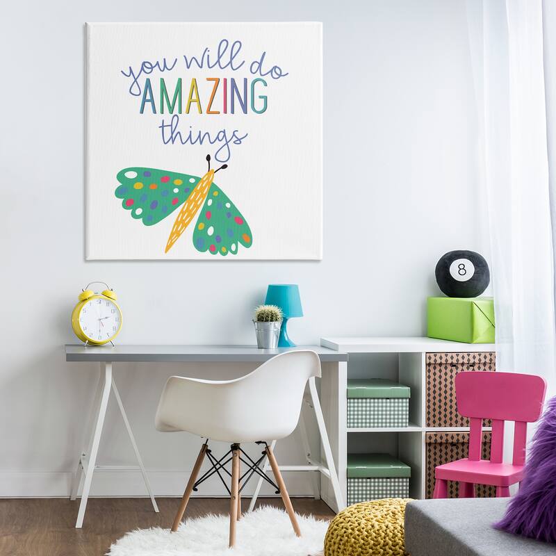 Stupell Inspiring Do Amazing Things Canvas Wall Art Design By Kim Allen