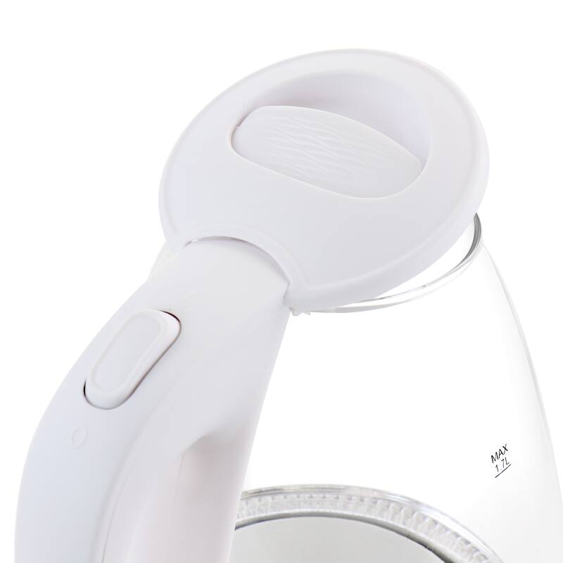 Better Chef 1.7 Liter Glass 360 Degree Cordless LED Electric Kettle in White - 1.7 Liter