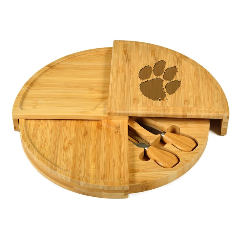 NCAA Clemson Tigers Bamboo Cheese & Charcuterie Board
