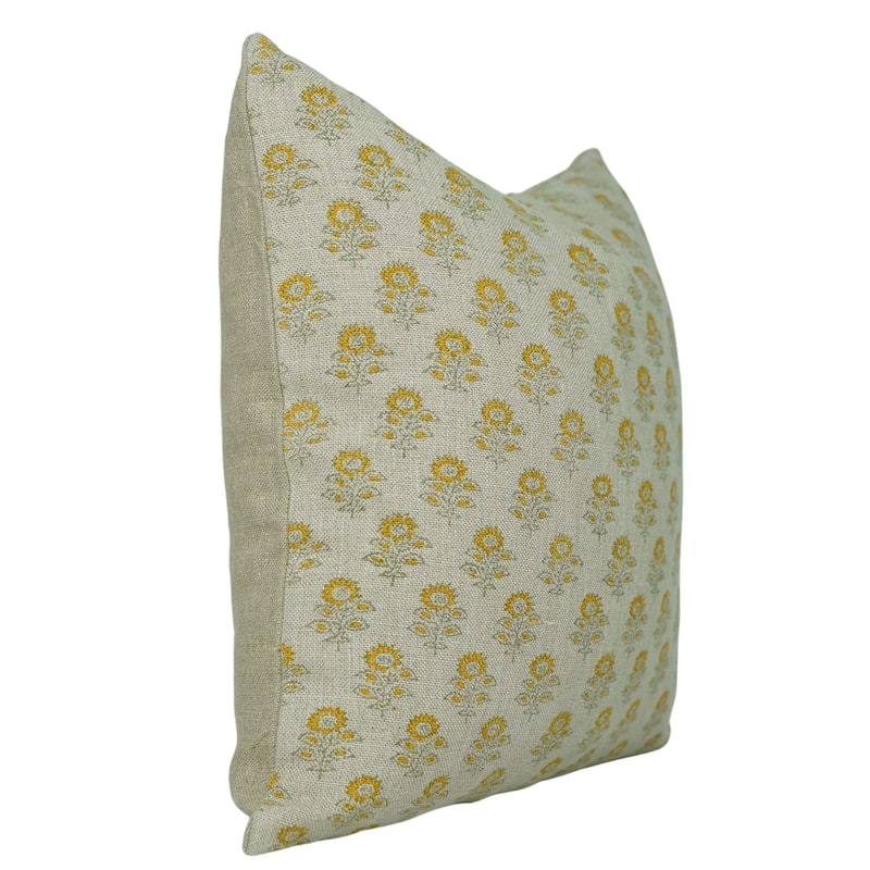 Linen Bohemian Block print pillow Cover Bagru Buti