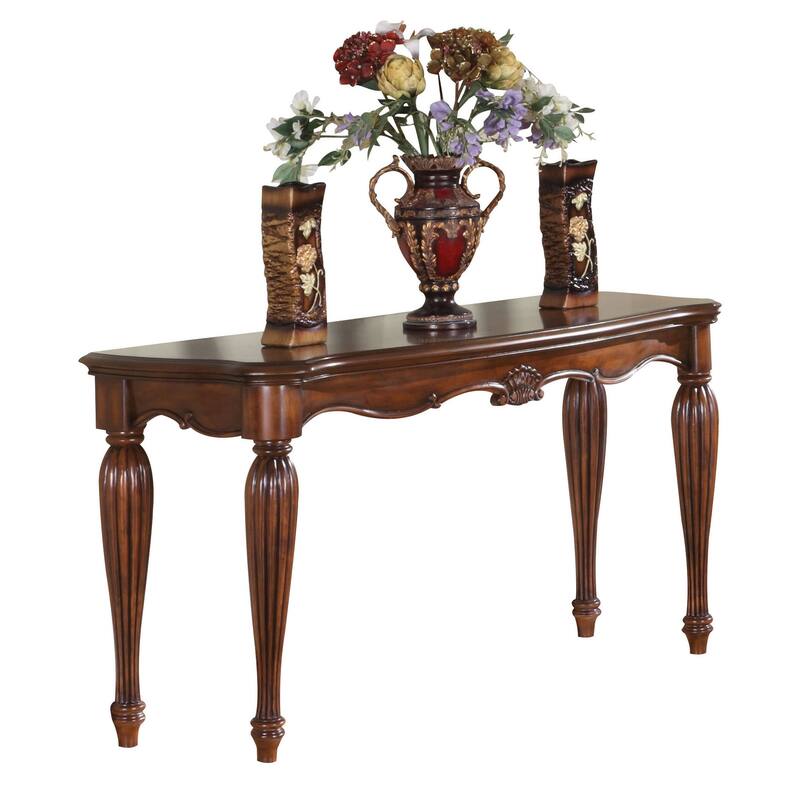 Destiny Cherry Sofa Table with Turned Fluted Legs