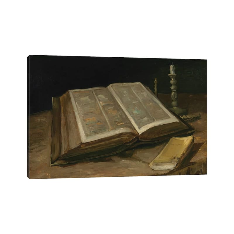 iCanvas "Still Life with Bible, 1885" by Vincent van Gogh Canvas Print