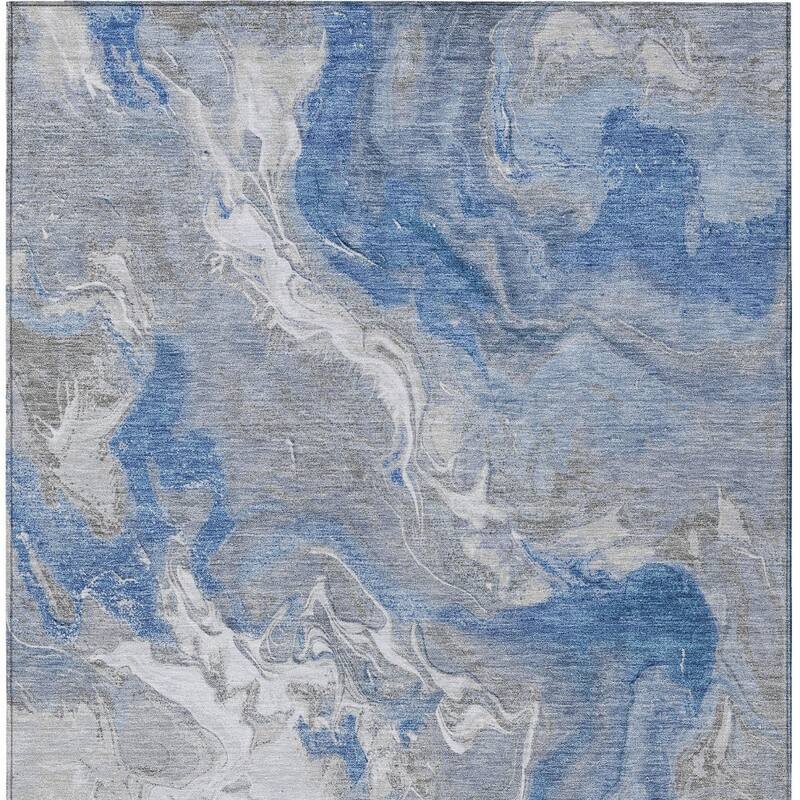 HomeRoots Abstract Modern Rectangle Outdoor Rug