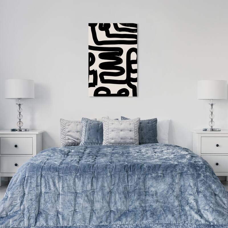 Wynwood Studio Abstract Articles II Black and Modern & Contemporary Wall Art Canvas Print - 36 x 24