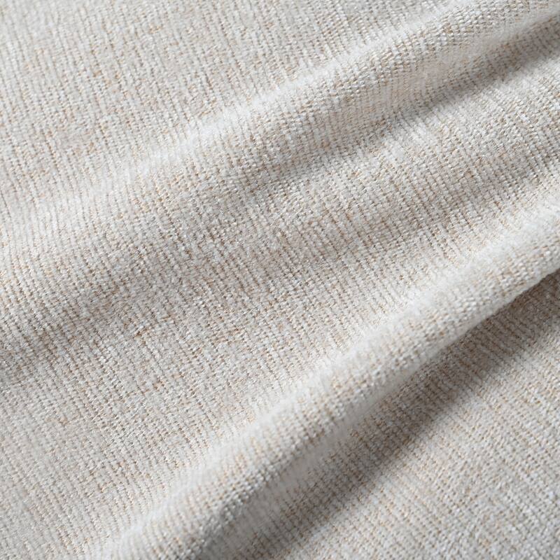 111.4" Polyester Combination Sofa with 3 Pillows, Curved Design and Removable Cushions