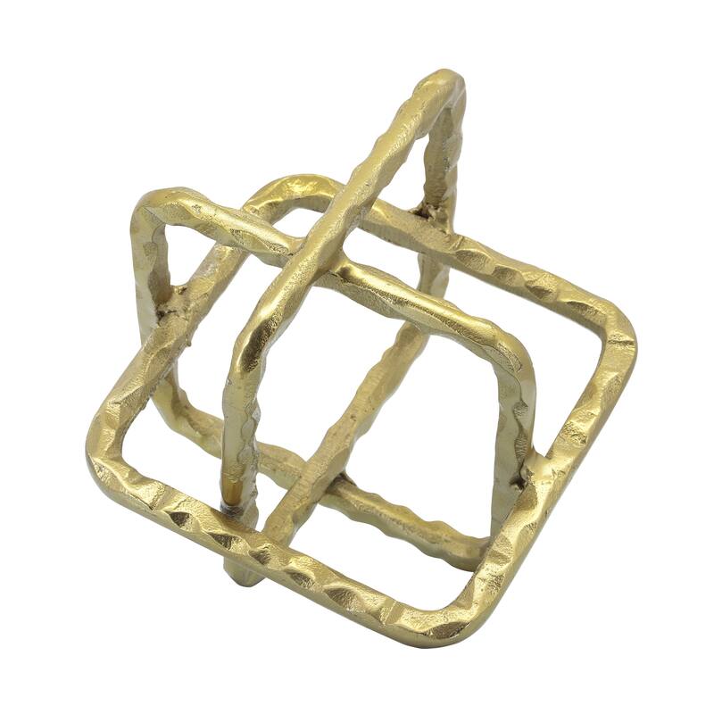 Sagebrook Home Decorative Metal Sculpture with Geometric Openwork Design