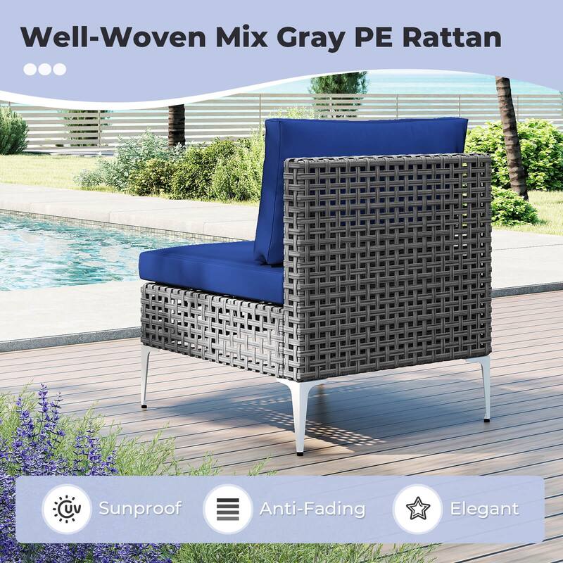 Costway 7 Piece Outdoor Furniture Set with Seat & Back Cushions - See Details