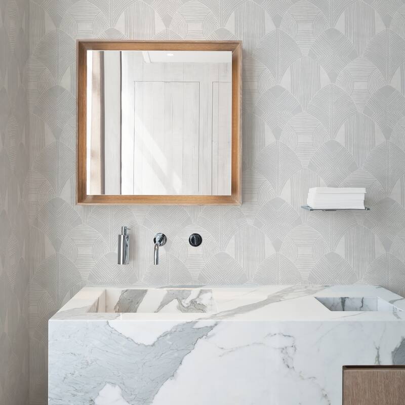 Scott Living Westport Dove Geometric Wallpaper