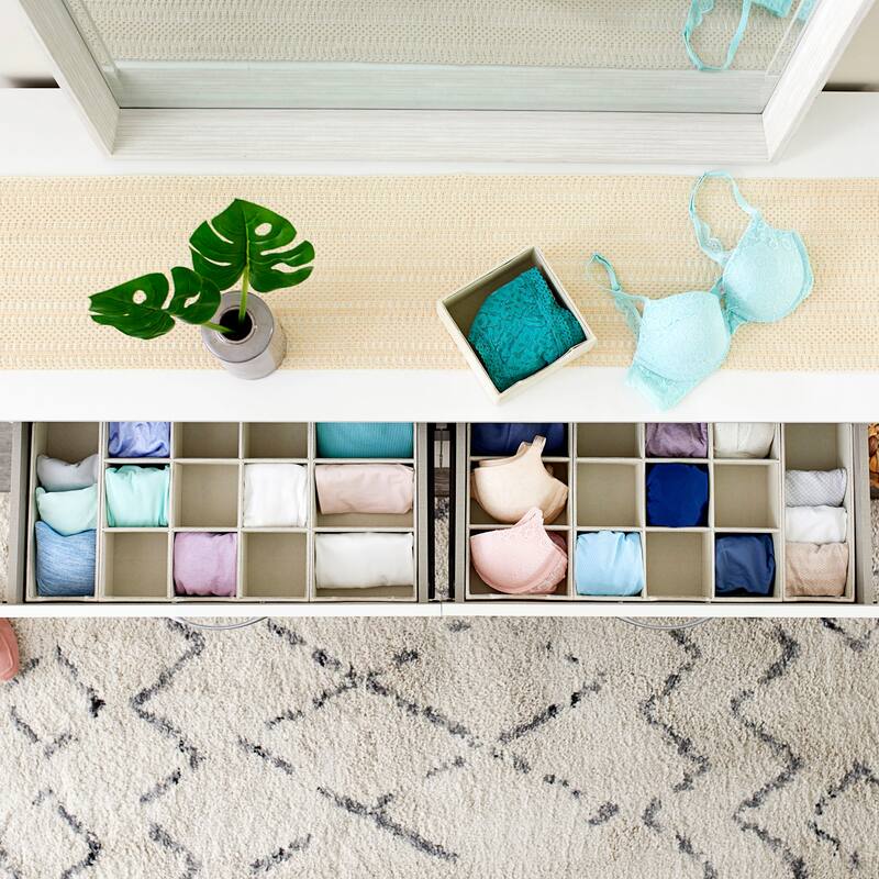 Household Essentials 3-Compartment Drawer Organizers