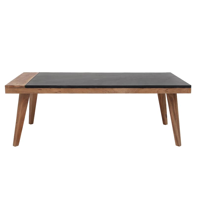 Steve Silver Carson Carrington Chester Solid Wood and Slate Coffee Table