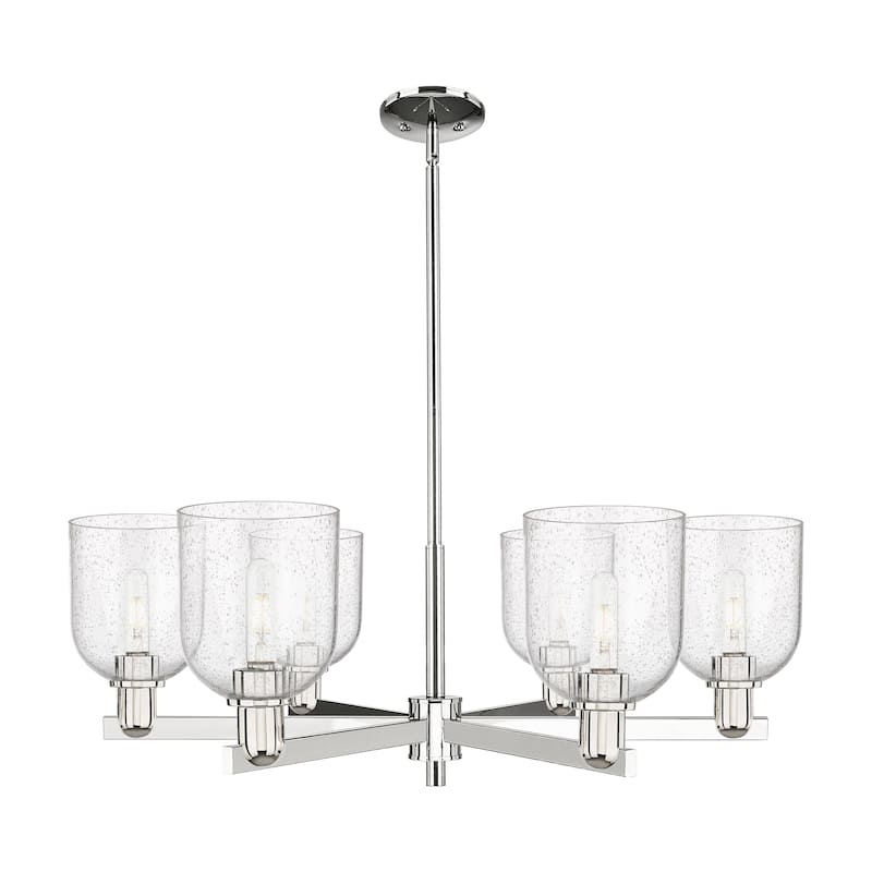 Innovations Lighting Endless Possibilities Arcadia - Bella - 6 Light 35" Stem Hung Chandelier - Polished Nickel/Seedy
