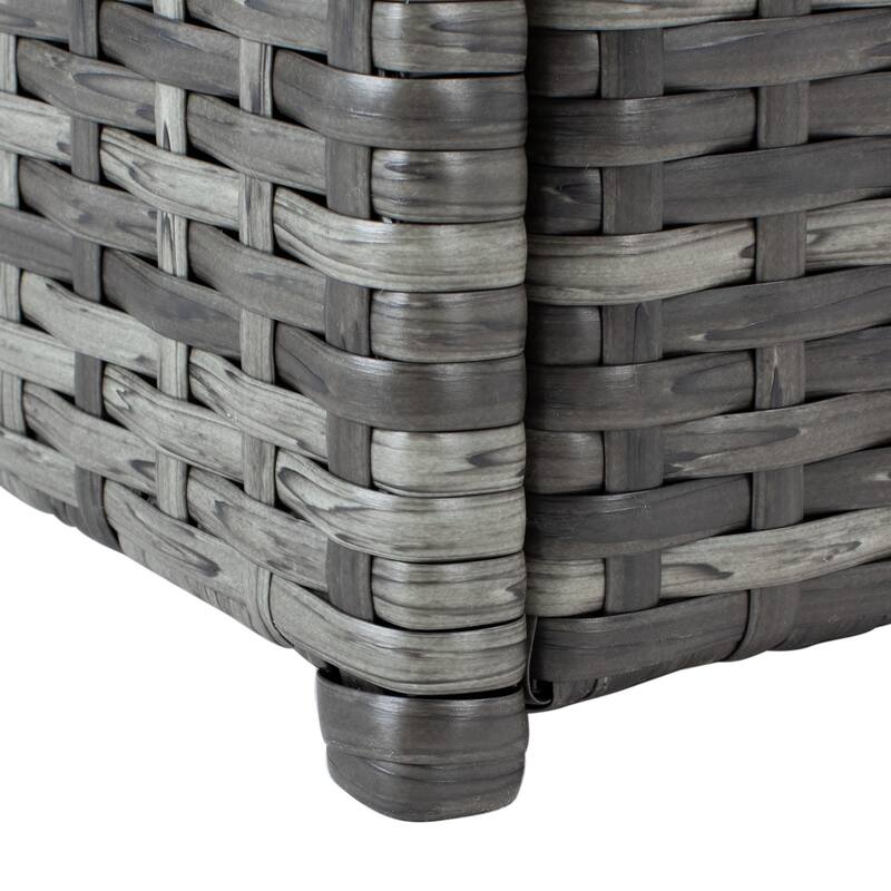 SAFAVIEH Helga Outdoor 4-Piece Conversation Patio Set with Storage - 57"W x 31"D x 26"H