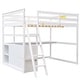 preview thumbnail 32 of 34, Stylish & Simple Full Size Loft Bed with Desk and Shelves, 2 Built-in Drawers, Safety Guaranteed, Multifunctionl Design, Gray