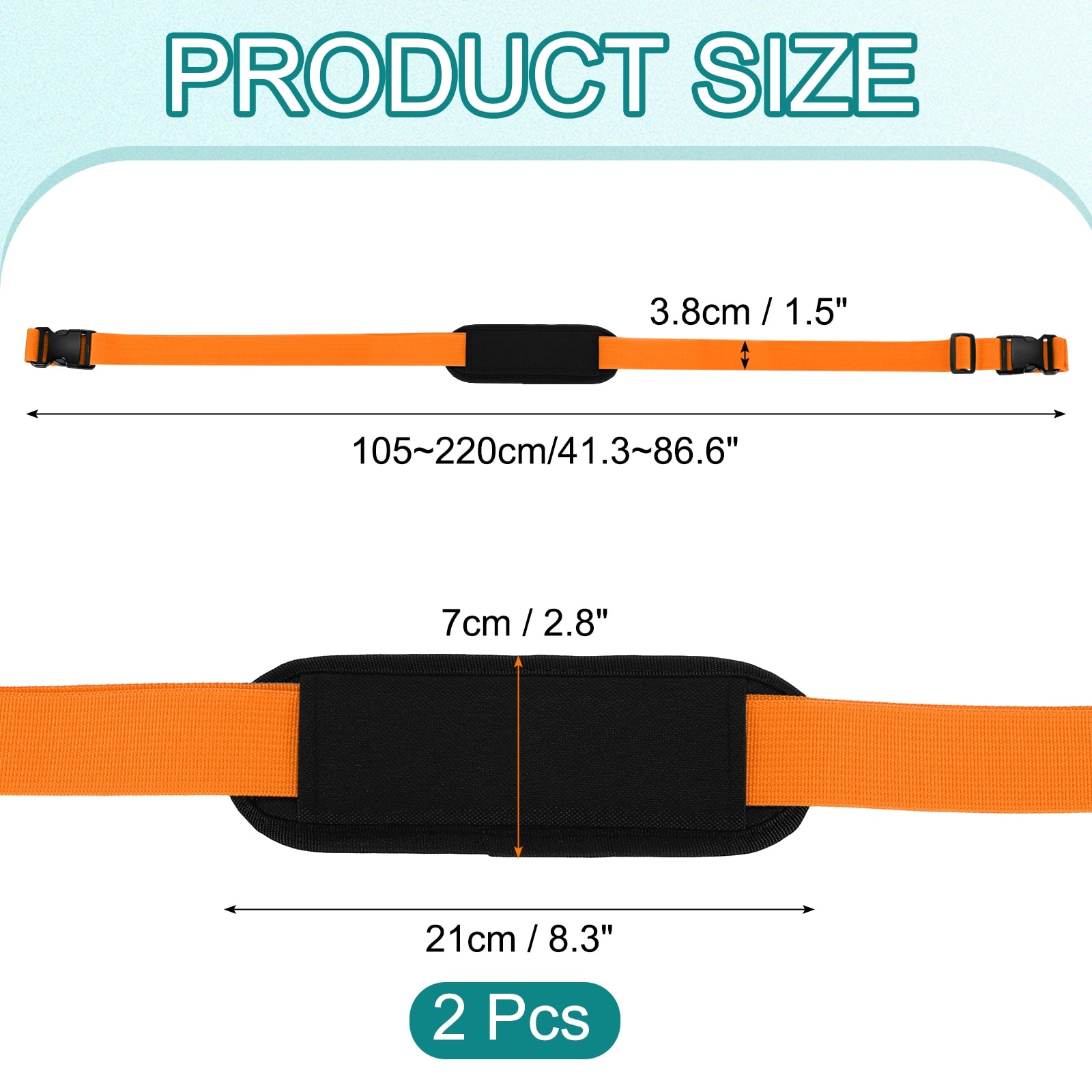 Adjustable Beach Chair Carry Straps, Heavy Duty Replacement Universal Shoulder Straps for Folding