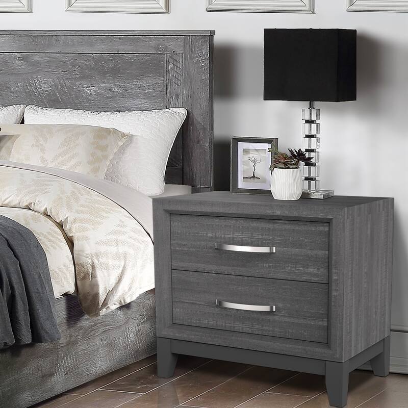 Modern Grey 2 - Drawer Nightstand