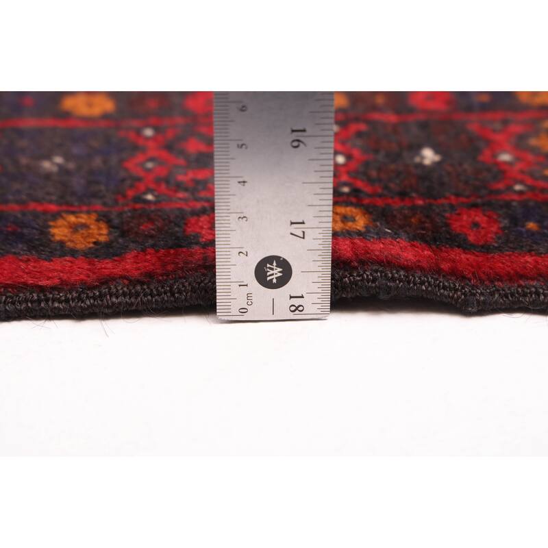 ECARPETGALLERY Hand-knotted Teimani Red Wool Rug - 3'7 x 6'2