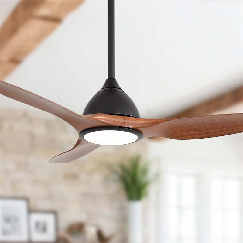 52" Modern Smart Ceiling Fan with Dimmable 3-Color LED Light