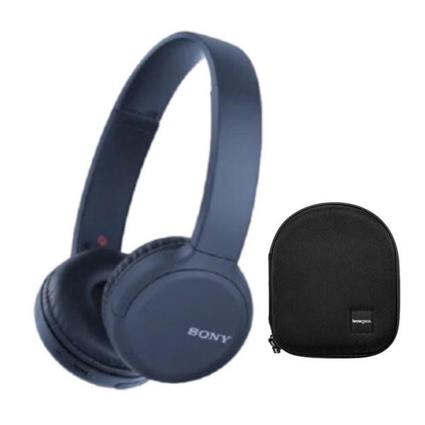 Sony Wh Ch510 Wireless On Ear Headphones Blue With Protective Case Overstock