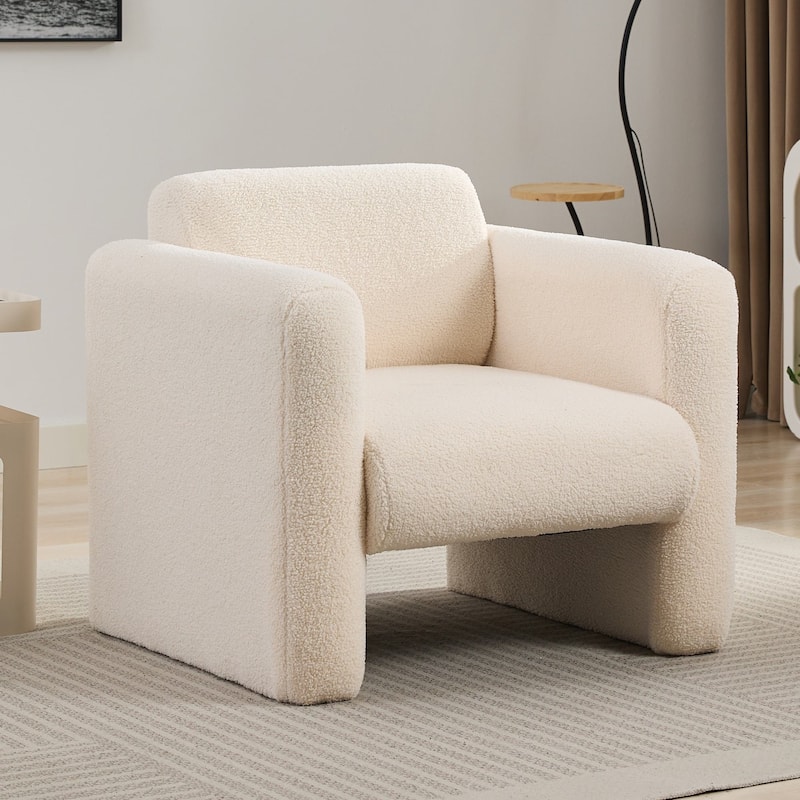 Modern Accent Arm Chair with Back and Pillow