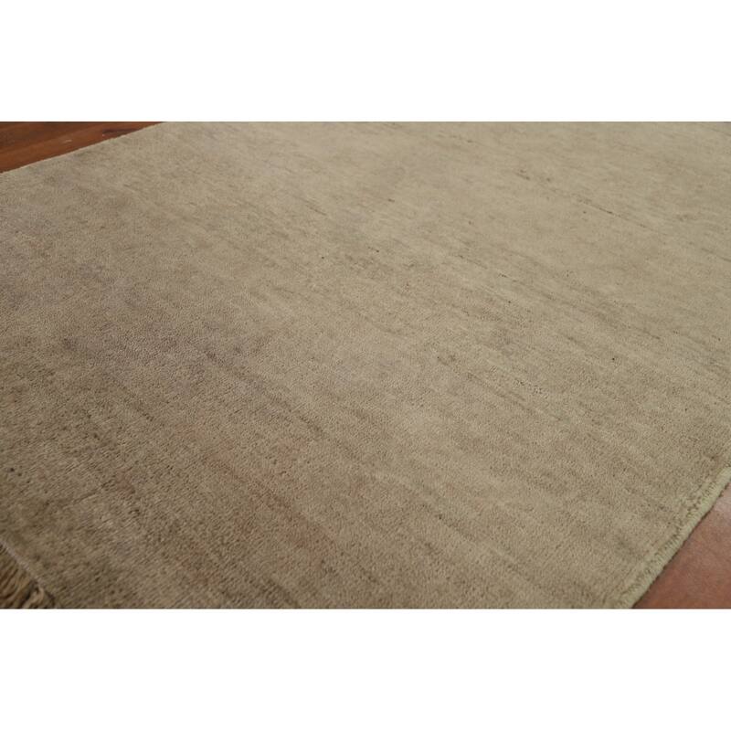 Contemporary Gabbeh Accent Rug Handmade Oriental Wool Carpet - 3'4"x 4'10"