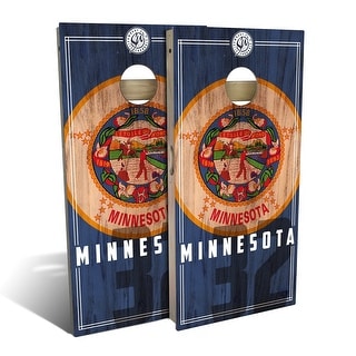 Minnesota State Flag 2 Outdoor Cornhole Board Set