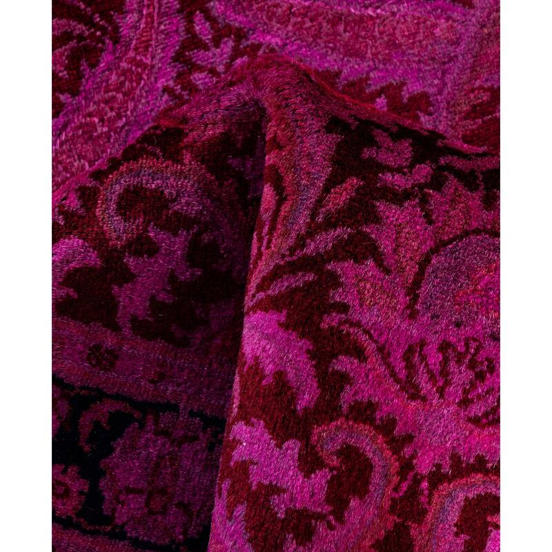 Overdyed One-of-a-Kind Hand-Knotted Area Rug - Pink - 2' 8" x 10' 1"