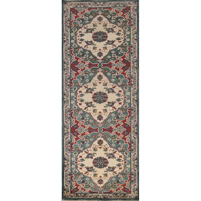 Heriz Serapi Indian Runner Rug Handmade Wool Carpet - 2'7" x 8'0"